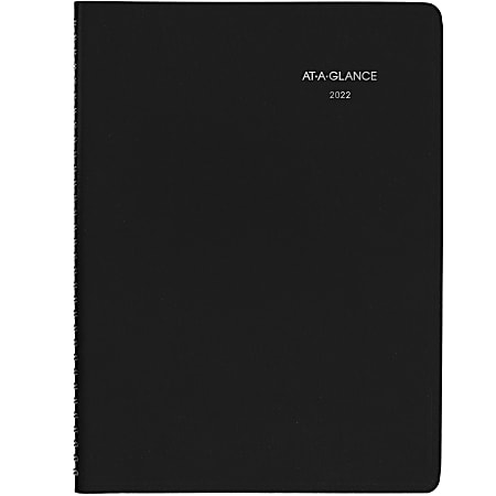 AT-A-GLANCE® DayMinder Weekly Planner, 8" x 11", Black, January To December 2022, G52000