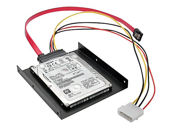 Tripp Lite 2.5 Inch SATA Hard Drive to 3.5 Inch Drive Bay Mounting Kit - Storage bay adapter - 3.5" to 2.5" - black