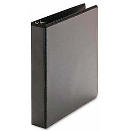 Universal Economy D-Ring Vinyl View Binder - Letter - 8.5" x 11" - 1.5" Capacity - 1 Each - Black