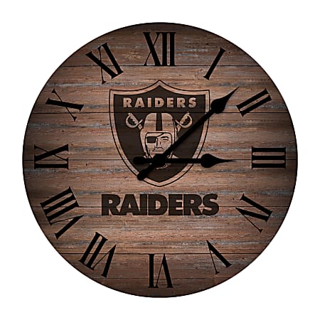 Imperial NFL Rustic Wall Clock 16 Las Vegas Raiders - Office Depot
