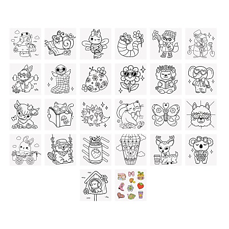 Brea Reese Mini Coloring Book Frog 25 Sheets 3 x 3 Total Qty 1 - Office ...