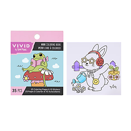 Brea Reese Mini Coloring Book Frog 25 Sheets 3 x 3 Total Qty 1 - Office ...