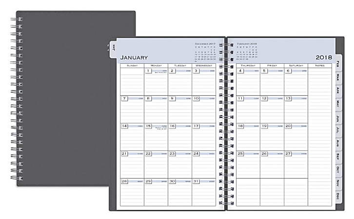 Blue Sky™ Weekly/Monthly Planner, 5" x 8", 50% Recycled, Passages, January to December 2018 (100010)