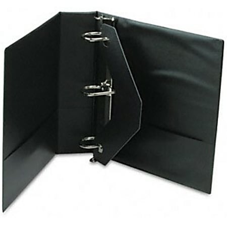 Universal D-Ring Binder With Label Holder, 8 1/2" x 11", 2" Capacity, Black