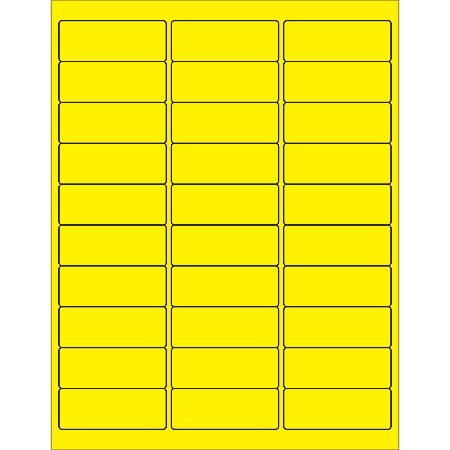 Office Depot® Brand Permanent Labels, LL173YE, Rectangle, 2 5/8