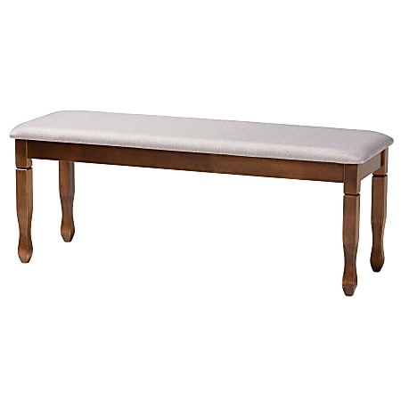 Baxton Studio Corey Dining Bench, Gray/Walnut