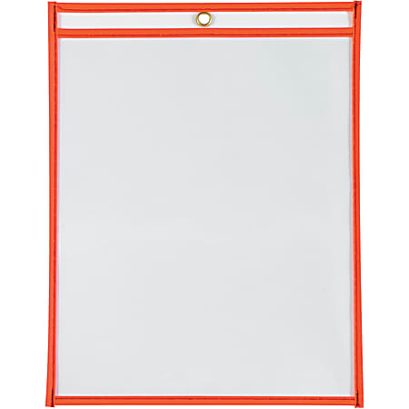 Partners Brand Job Ticket Holders, 9" x 12", Neon Orange, Pack Of 15