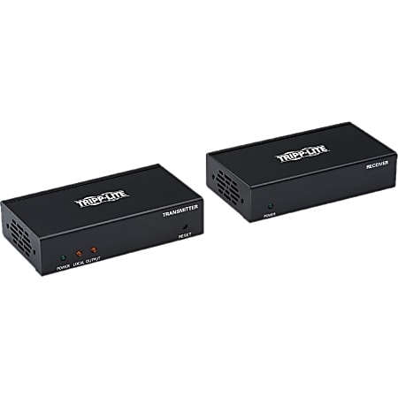 Tripp Lite HDMI Over Cat6 Extender Kit w/ PoC 4K @ 60Hz 4:4:4, HDR, 125ft TAA - 1 Input Device - 1 Output Device - 125 ft Range - 2 x Network (RJ-45) - 1 x HDMI In - 1 x HDMI Out - 4K - 3840 x 2160 - Twisted Pair