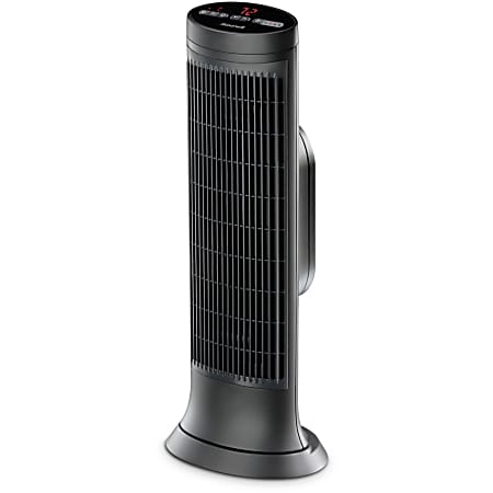 Honeywell® Digital 1500 Watts Electric Ceramic Heater, 2 Heat Settings, 21.6"H x 8.75"W, Dark Gray