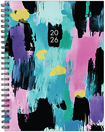 2026 Willow Creek Press Softcover Weekly/Monthly Planner, 6-1/2" x 8-1/2", Abstract Art, January To December, 56639