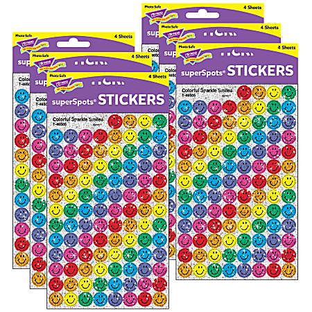 TREND SuperSpots Stickers, Colorful Smiles, 400 Stickers Per