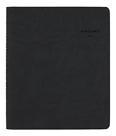 AT-A-GLANCE® The Action Planner Daily Appointment Book/Planner, 6-1/2" x 8-3/4", Black, January To December 2021, 70EP0305