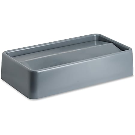 Genuine Joe Space-Saving Container Swing Lid - Rectangular - 1 Each - Gray Genuine Joe Space-Saving Container Swing Lid - Rectangular - 1 Each - Gray