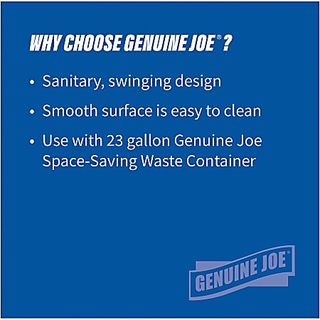 Genuine Joe Space-Saving Container Swing Lid - Rectangular - 1 Each - Gray Genuine Joe Space-Saving Container Swing Lid - Rectangular - 1 Each - Gray
