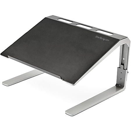 StarTech.com Adjustable Laptop Stand - Heavy Duty Steel & Aluminum - 3 Height Settings - Tilted - Ergonomic Laptop Riser for Desk (LTSTND)