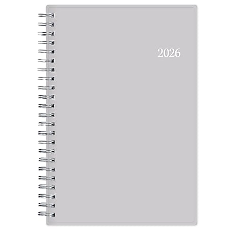 2026 Blue Sky Weekly/Monthly Planner, 5" x 8", Passages/Solid Gray, January To December, 152868