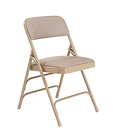 National Public Seating 2300 Series Fabric-Upholstered Triple-Brace Folding Chairs, Café Beige, Pack Of 52 Chairs