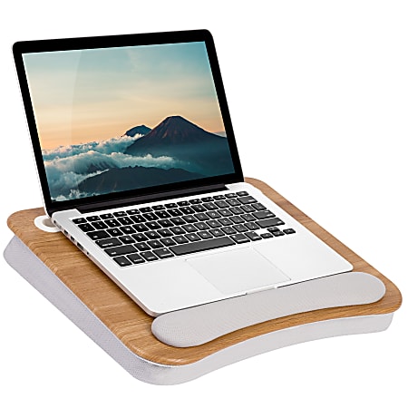 LapGear® Memory Foam Lap Desk, 1-15/16”H x 16”W x 1-15/16”D, Oak Woodgrain