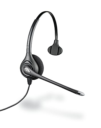 Plantronics® SupraPlus HW251 Wideband Monaural Headset, Black