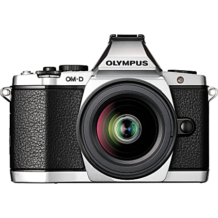 Olympus OM-D E-M5 16.1 Megapixel Mirrorless Camera with Lens - 12 mm - 50 mm - Silver