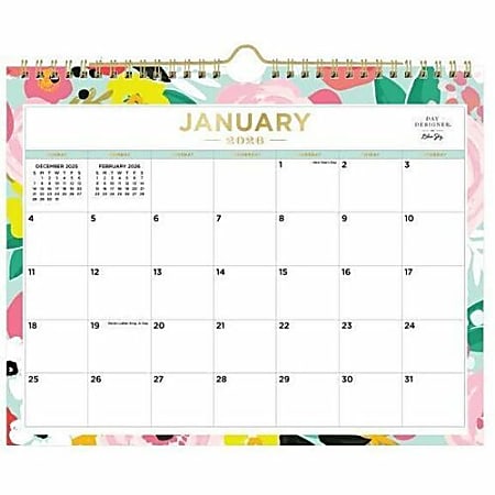 2026 Blue Sky Monthly Wall Calendar 11 x 8 34 Secret Garden Mint ...