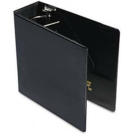Universal Economy Vinyl View Binder - Letter - 8.5" x 11" - 4" Capacity - 1 Each - Black
