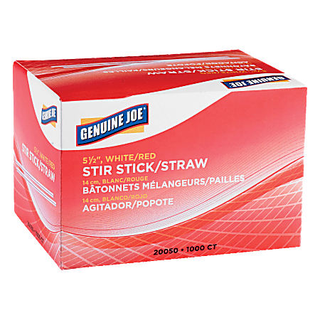 Genuine Joe 5-1/2" Plastic Stir Stick/Straws - 5.50"
