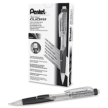 Pentel Twist Erase CLICK Mechanical Pencils 0.7mm Hi Polymer HB Lead  59percent Recycled Assorted Barrel Colors Pack Of 2 - Office Depot