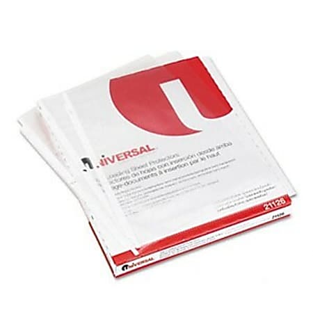 Universal Top-Load Non Glare Sheet Protector - Letter 8.5" x 11" - Rectangular - Polypropylene - 50 / Box - Clear