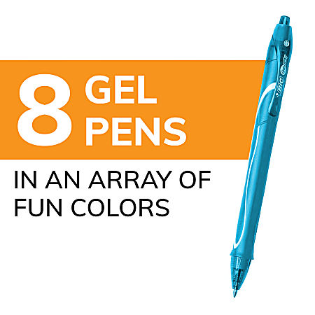 BIC Gel-ocity 0.7 mm Assorted Ink Medium Gel Pens, 3 count