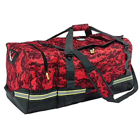 Ergodyne Arsenal 5008 Fire And Safety Gear Bag, 16"H x 15-1/2"W x 31"D, Digital Camo Red