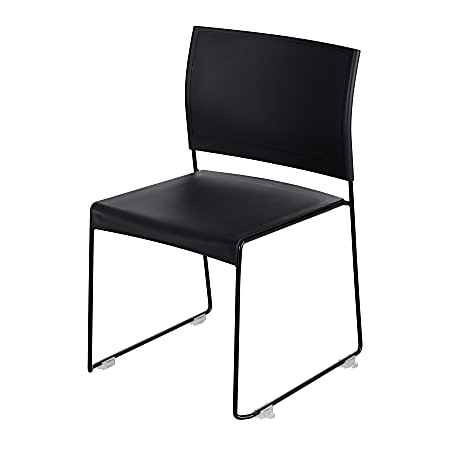 Safco® Currant™ High Density Stacking Chairs, Black, Set Of 4