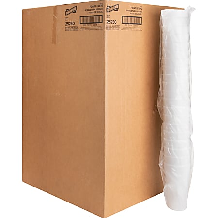 Genuine Joe 20 oz Foam Cups - 500 / Carton - White - Styrofoam - Hot Drink, Cold Drink Genuine Joe 20 oz Foam Cups - 500 / Carton - White - Styrofoam - Hot Drink, Cold Drink