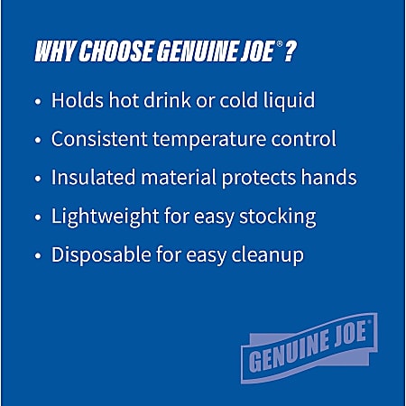 Genuine Joe 20 oz Foam Cups - 500 / Carton - White - Styrofoam - Hot Drink, Cold Drink Genuine Joe 20 oz Foam Cups - 500 / Carton - White - Styrofoam - Hot Drink, Cold Drink