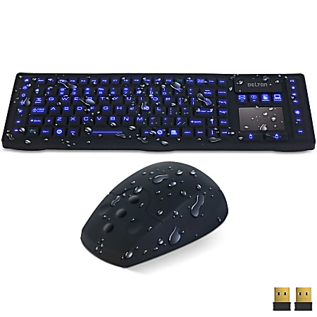 Delton M90/M44 Wireless Keyboard And Optical Mouse Combo, Black