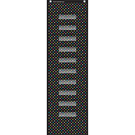 Teacher Created Resources Chalkboard Storage Pocket Chart - 10 Pocket(s) - 58" Height x 14" Width46" Length - Lightweight - Vinyl, Plastic - 1 Each