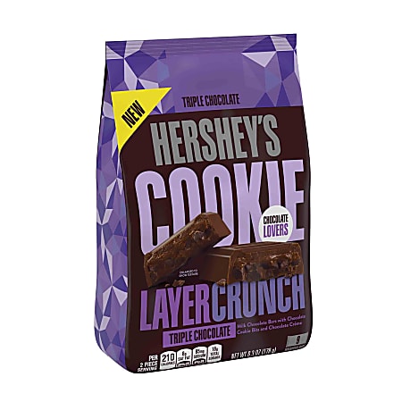 Hershey's® Triple Chocolate Cookie Layer Crunch Bars, 6.3 Oz, Pack Of 3 Bars