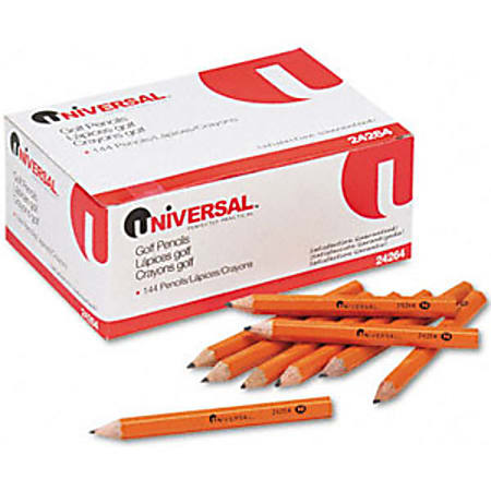Universal Golf & Pew Pencil - Black Lead - #2 - Yellow Barrel - 1 Pack