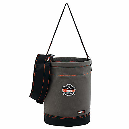 Ergodyne Arsenal 5930 Large Canvas Tool Bucket - Heavy Duty Tool Organizer With Storm Drains