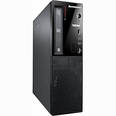 Lenovo ThinkCentre E73 10AU002QUS Desktop Computer - Intel Pentium G3220 3 GHz - 2 GB DDR3 SDRAM - 500 GB HDD - Windows 7 Professional 64-bit upgradable to Windows 8 Pro - Small Form Factor - Glossy Black