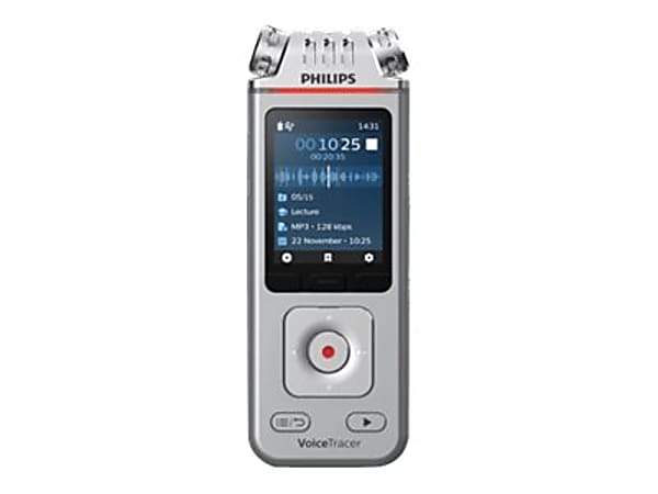 Philips Digital Voice Tracer DVT4110 - Voice recorder - 8 GB - silver, chrome