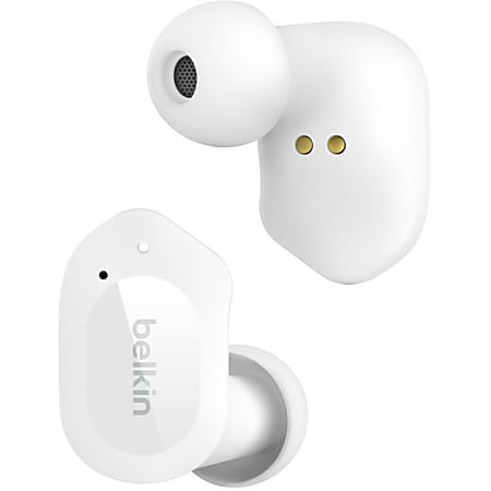 Belkin SOUNDFORM Play True Wireless Earbuds - Stereo - USB Type C - True Wireless - Bluetooth - Earbud - Binaural - In-ear - Noise Canceling - Cloud