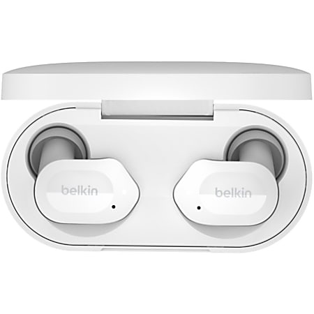 Belkin SOUNDFORM Play True Wireless Earbuds True Wireless Bluetooth 32.8 ft  Earbud Binaural In ear Noise Canceling Cloud - Office Depot