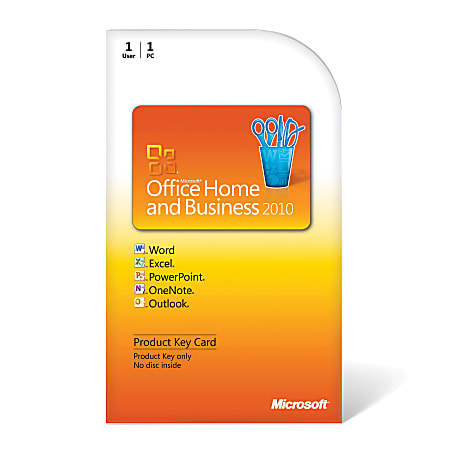 Microsoft® Office Home And Business 2010, Product Key