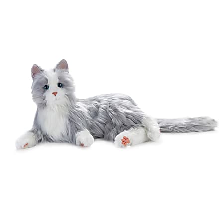 Joy For All&reg; Companion Pet Cat Interactive Toy, 9-1/2", Gray/White