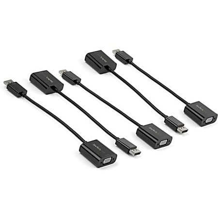 StarTech.com DisplayPort to VGA Adapter - 1920x1200 - Multi Monitor Solution - DisplayPort 1.2 to VGA Dongle - 5pk (DP2VGA3X5)