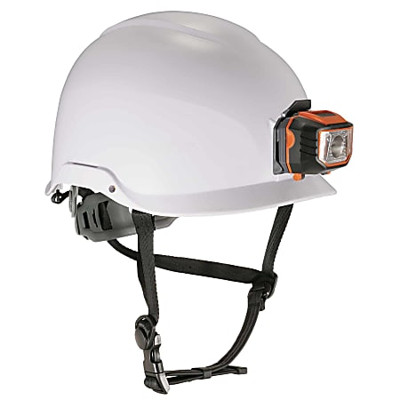 Ergodyne Skullerz 8974LED Class E Safety Helmet And LED Light, White