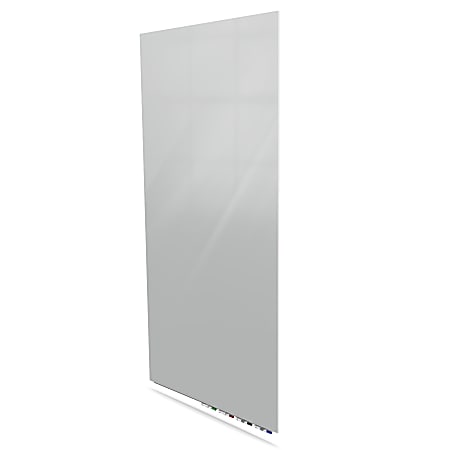 Ghent Aria Low-Profile Vertical Magnetic Glass Whiteboard, 120" x 48", Gray