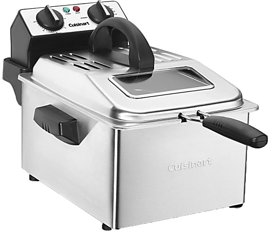 Cuisinart™ Professional Deep Fryer, 12-1/4”H x 11”W x 16-1/2”D, Silver