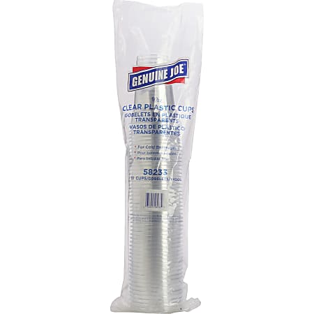 Genuine Joe 9 oz Clear Plastic Cups - 50 / Pack - 20 / Carton - Clear - Plastic - Cold Drink, Beverage Genuine Joe 9 oz Clear Plastic Cups - 50 / Pack - 20 / Carton - Clear - Plastic - Cold Drink, Beverage